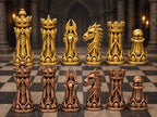 Nekromanten-Schachfigurenset – komplett 32-teilig | Gotisches Staunton-Schach | 3 Größen & 12 Farbpaare | Made in Germany FehnFactory