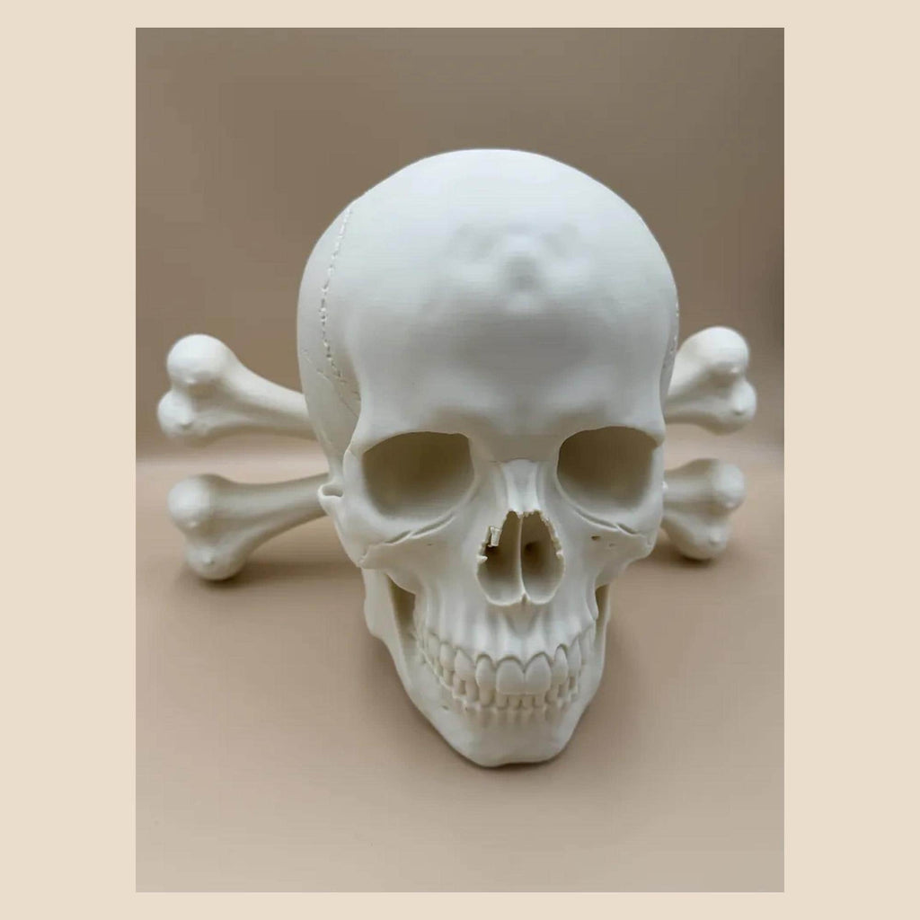 Totenkopf & Knochen Huthalter – Schädel Hutständer | Gothic Piraten Deko | Made in Germany