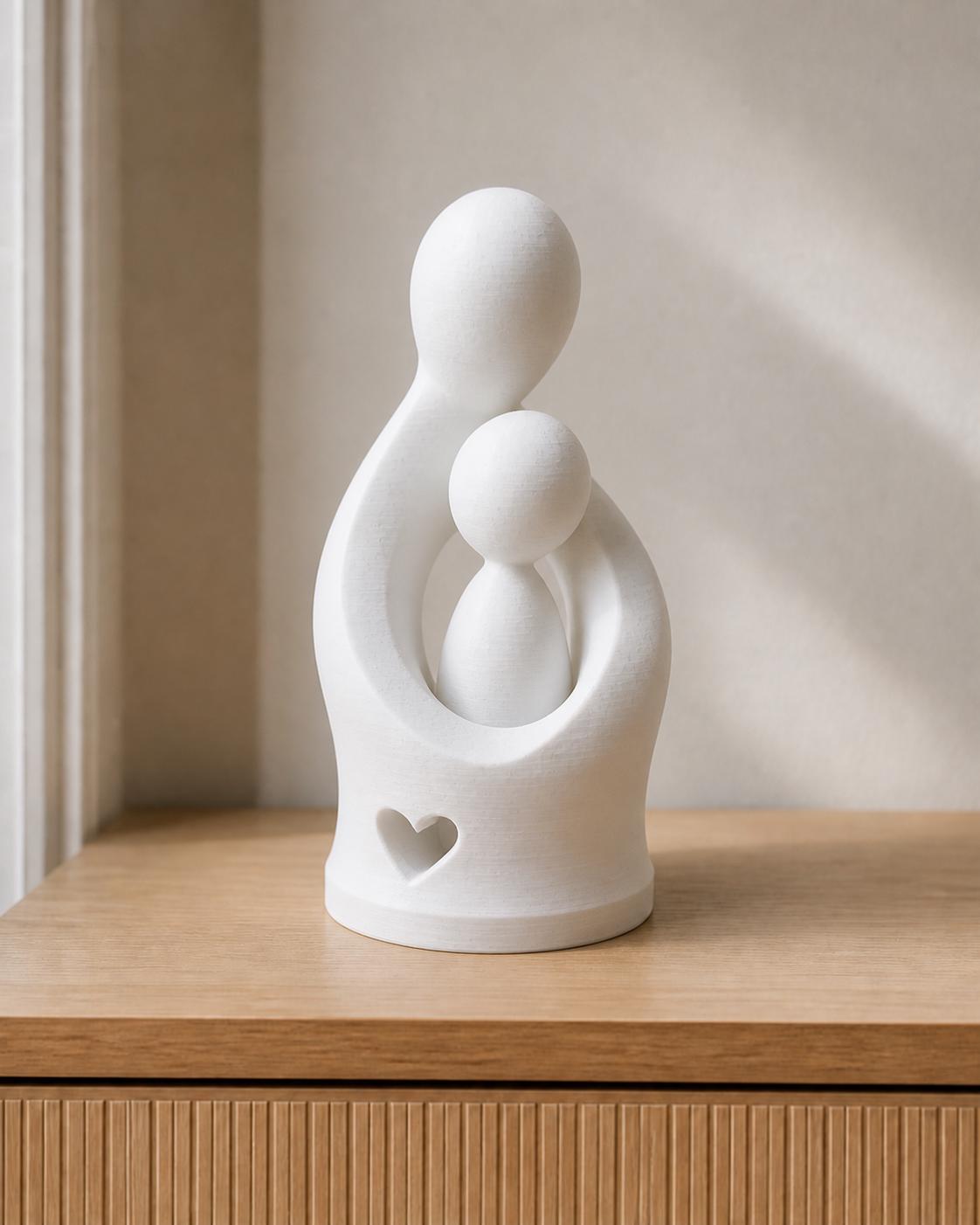 Vaterstärke – Vater-Kind-Skulptur | handbemalt | Made in Germany FehnFactory