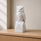 Der weise Wächter – geometrische Eulen-Skulptur | handbemalt | Made in Germany FehnFactory