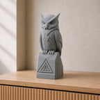 Der weise Wächter – geometrische Eulen-Skulptur | handbemalt | Made in Germany FehnFactory