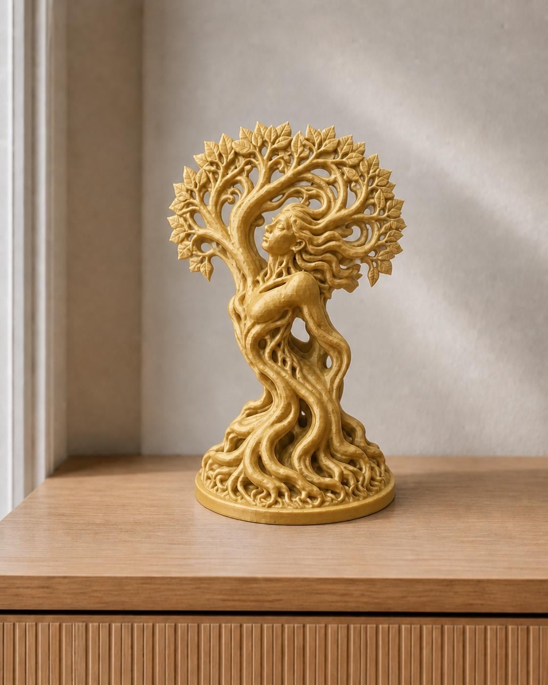 Lebensbaum-Göttin – Natur-Skulptur | handbemalt | Made in Germany FehnFactory