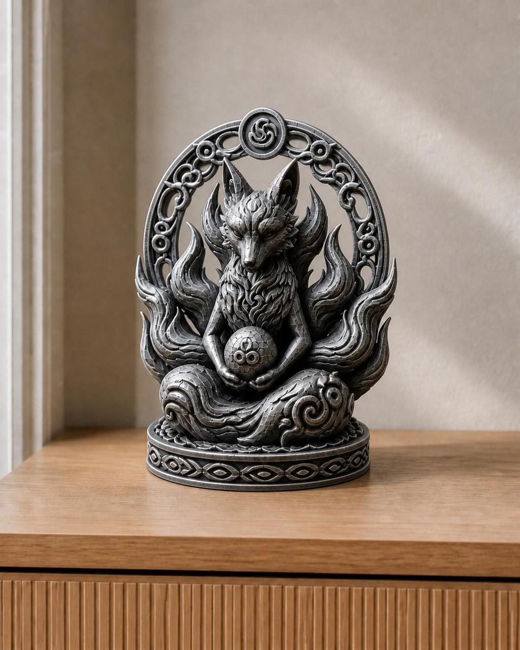 Kitsune Geist – Fuchsgeist-Skulptur | handbemalt | Made in Germany FehnFactory