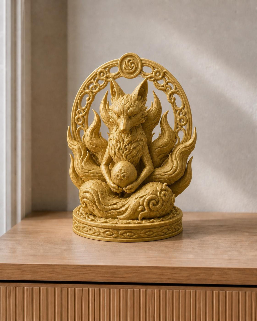 Kitsune Geist – Fuchsgeist-Skulptur | handbemalt | Made in Germany FehnFactory