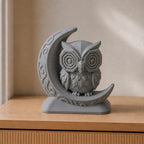 Mond-Eule – geometrische Eulenskulptur im Halbmond | handbemalt | Made in Germany FehnFactory