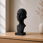 Minimalistische gebrochene Büste – moderne Frauenfigur | handbemalt | Made in Germany FehnFactory