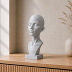 Minimalistische gebrochene Büste – moderne Frauenfigur | handbemalt | Made in Germany FehnFactory