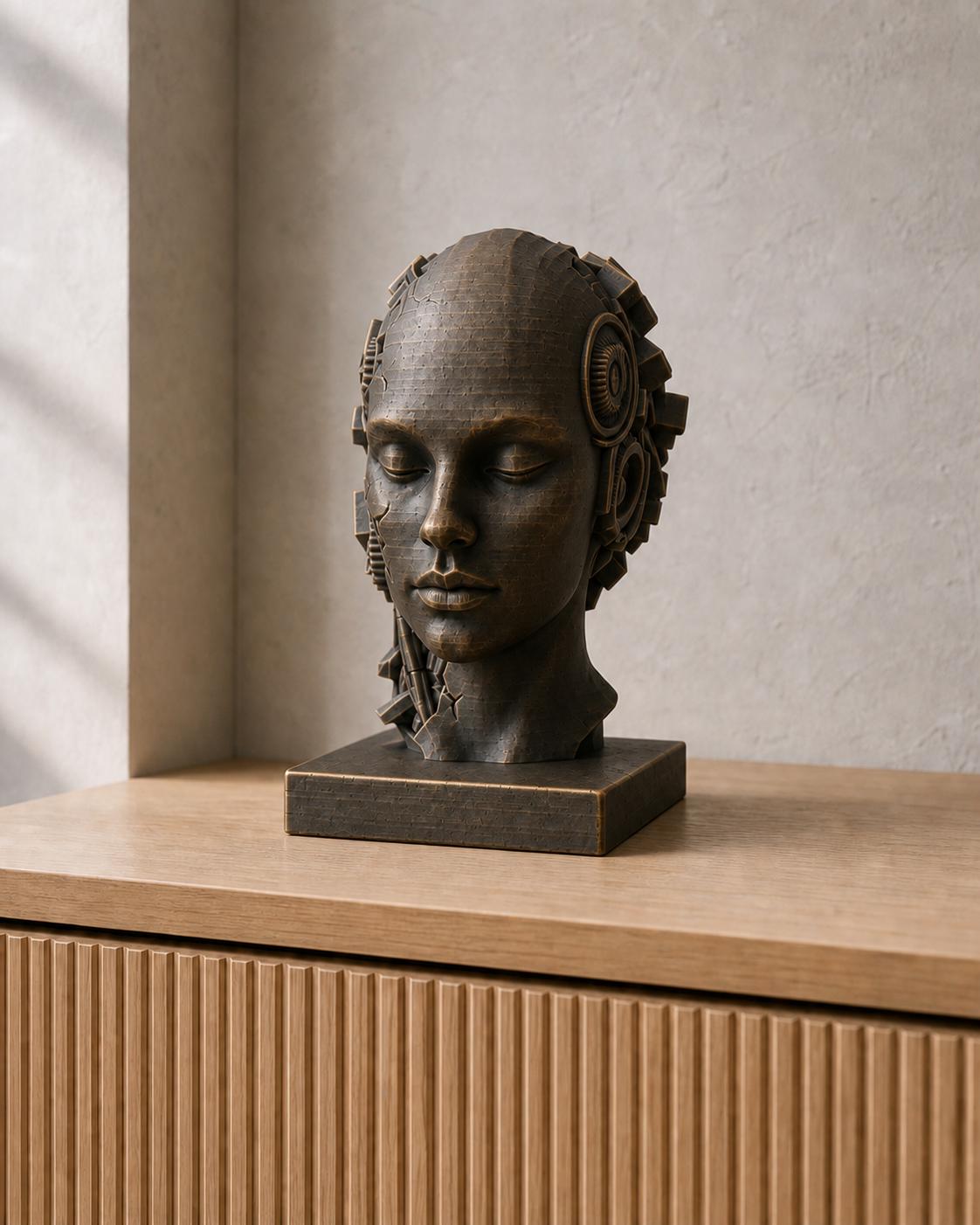 Cybernetic Zen – futuristische Frauenbüste | handbemalt oder gedruckt | Made in Germany FehnFactory