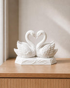 Schwäne der Liebe – Herzskulptur | handbemalt oder gedruckt | Made in Germany FehnFactory