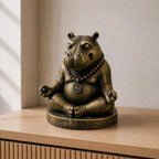 Zen-Hippo – meditierende Nilpferd-Skulptur | handbemalt | Made in Germany FehnFactory
