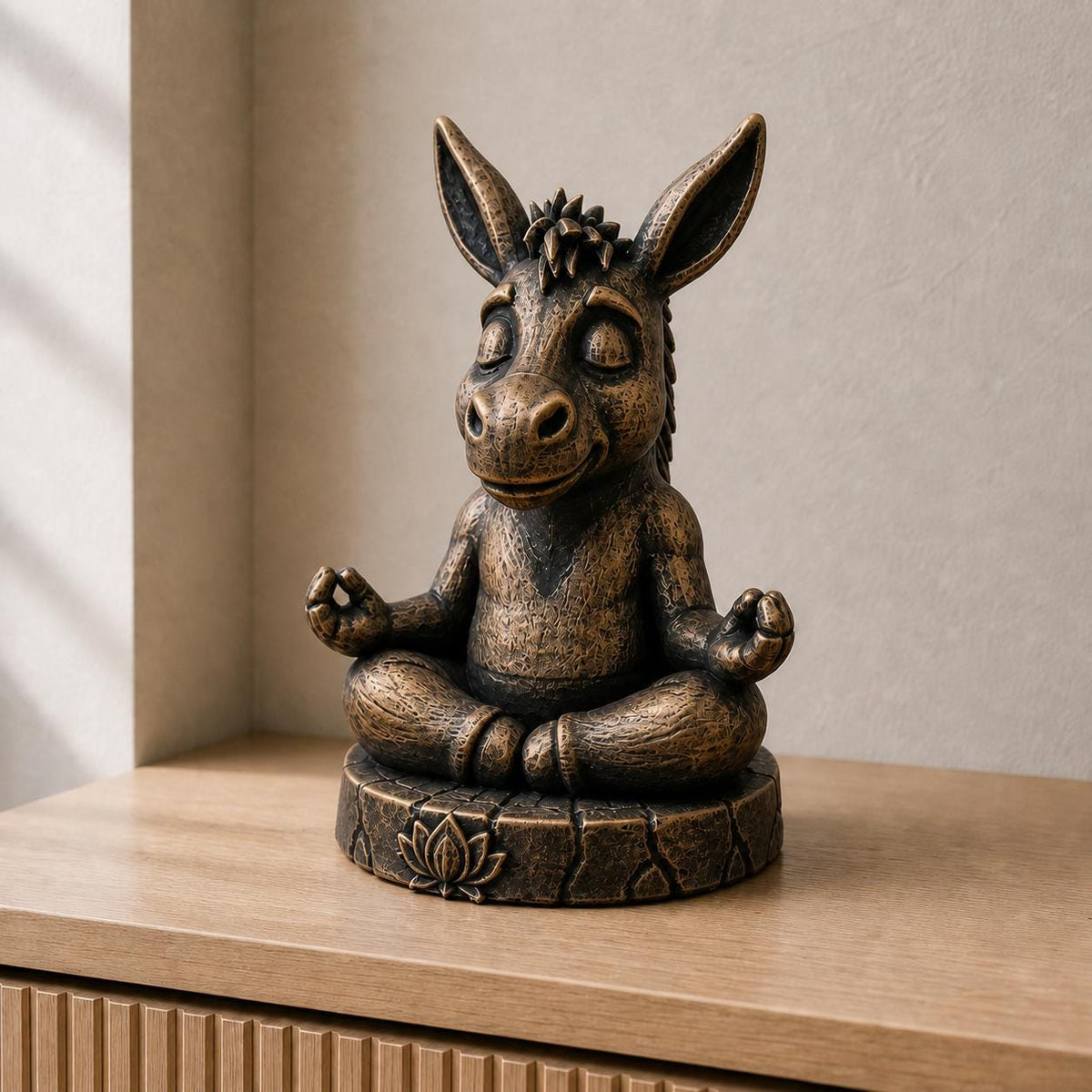 Zen-Esel – meditierende Eselfigur | handbemalt | Made in Germany FehnFactory