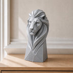 Geometrischer König – moderne Löwen-Skulptur | handbemalt | Made in Germany FehnFactory