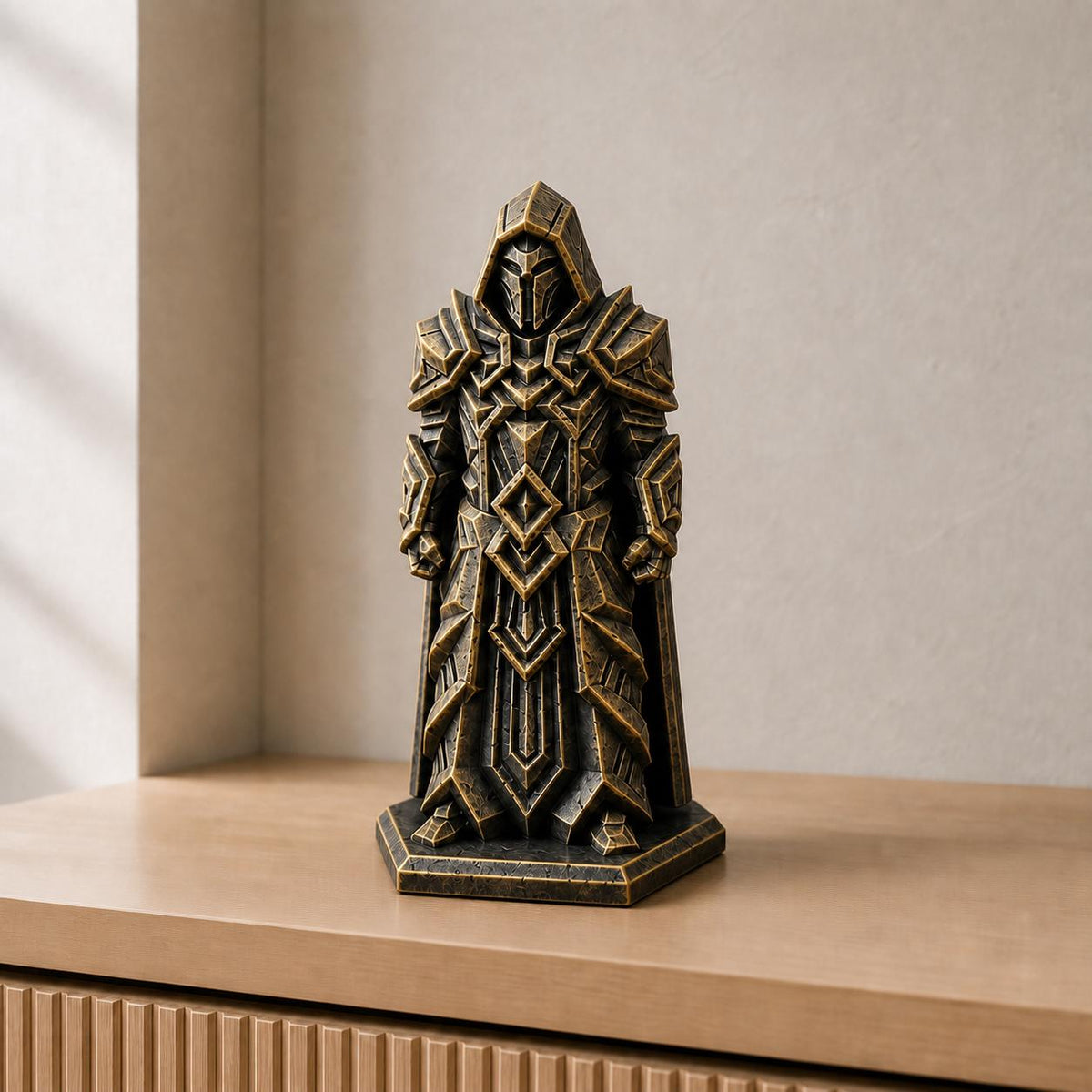 Dunkler Meisterkrieger – Fantasy-Ritter-Skulptur | handbemalt | Made in Germany FehnFactory
