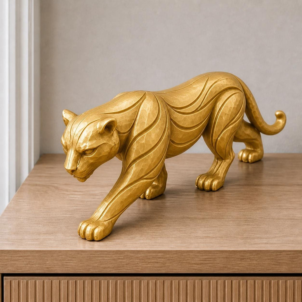 Schreitender Panther – moderne Raubkatzen-Skulptur | handbemalt | Made in Germany FehnFactory