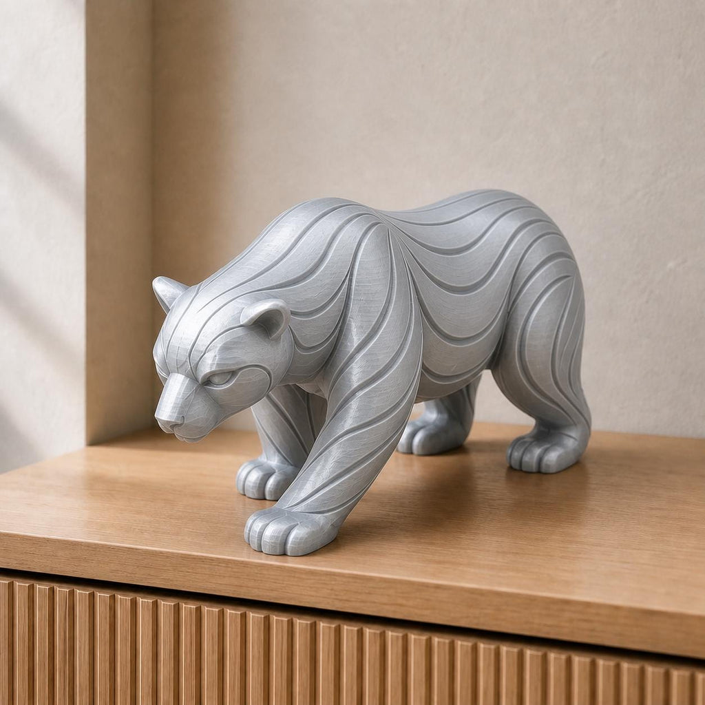 Abstrakter Bär – moderne Tier-Skulptur | handbemalt | Made in Germany FehnFactory