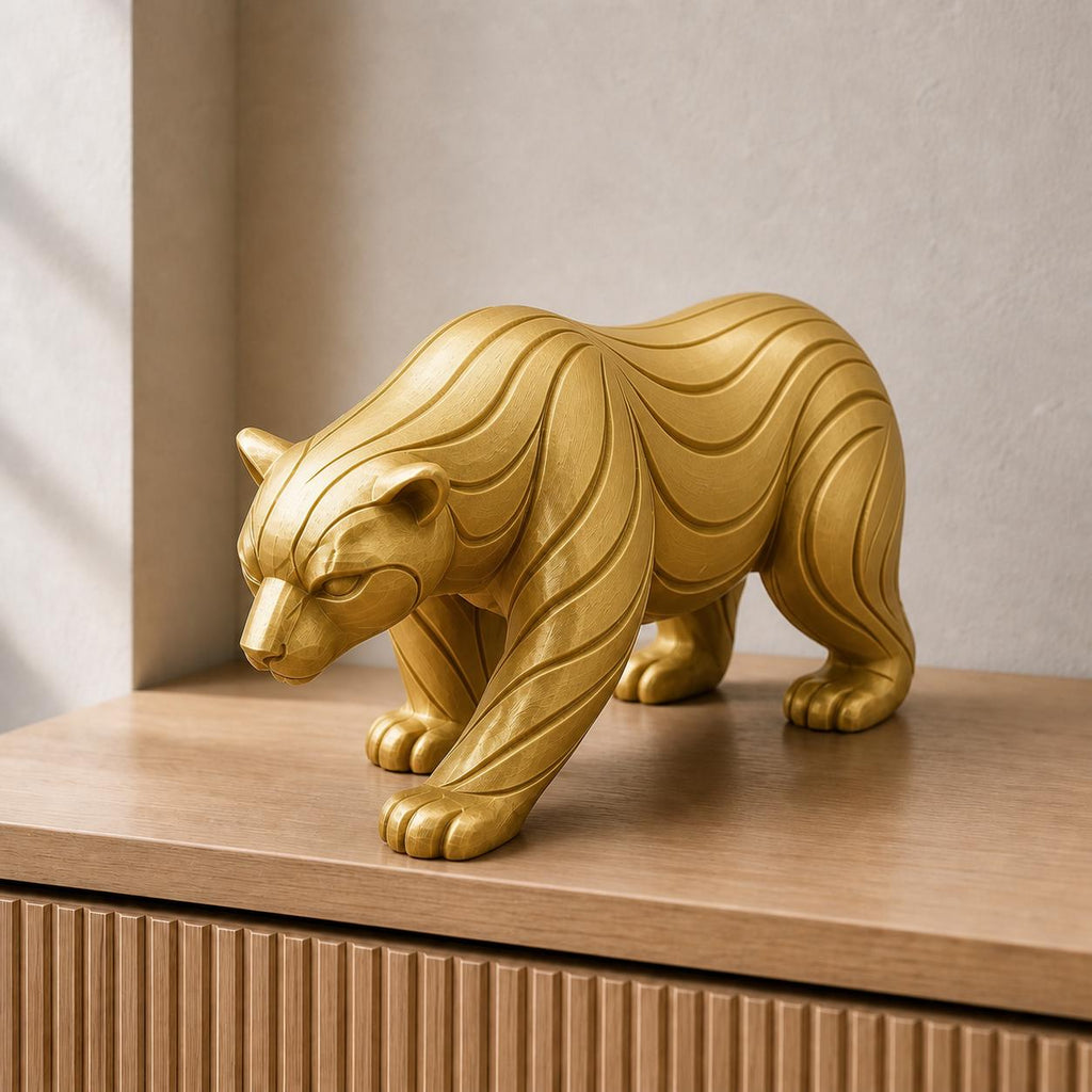 Abstrakter Bär – moderne Tier-Skulptur | handbemalt | Made in Germany FehnFactory