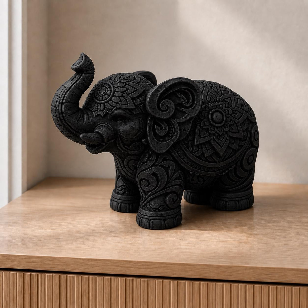 Ornament-Elefant – detailreiche Skulptur | handbemalt | Made in Germany FehnFactory