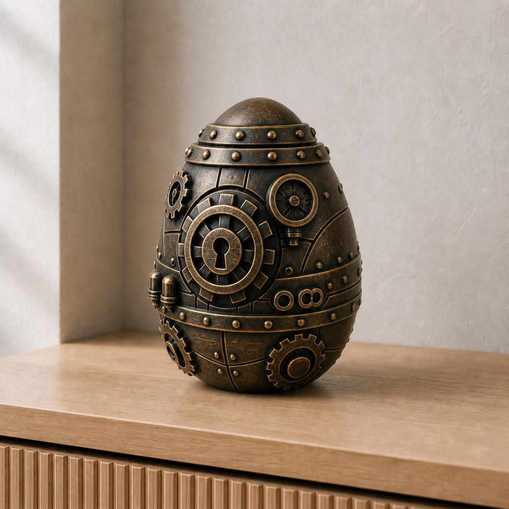 Steampunk-Osterei – detailreiche Deko-Skulptur | handbemalt | Made in Germany FehnFactory