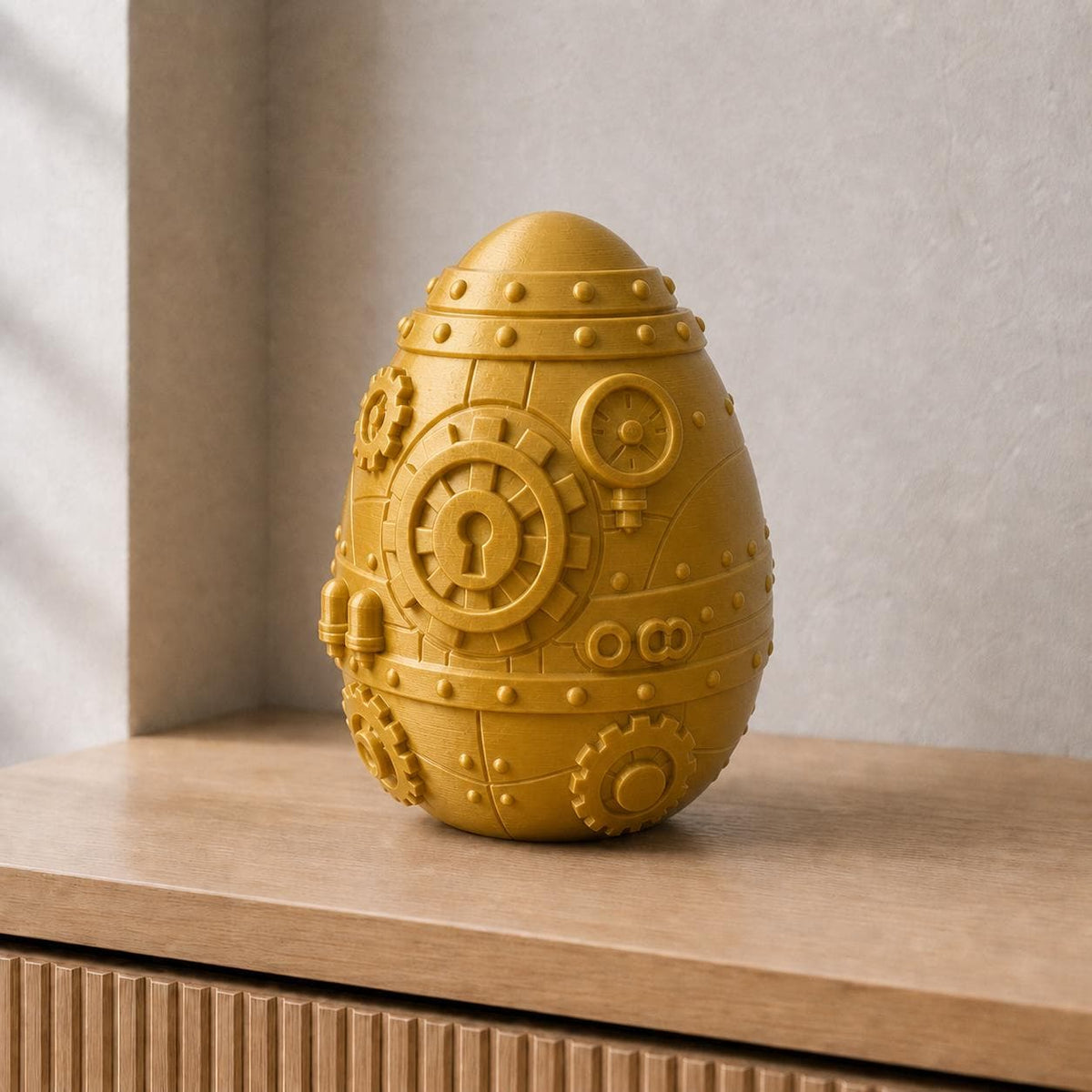 Steampunk-Osterei – detailreiche Deko-Skulptur | handbemalt | Made in Germany FehnFactory