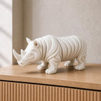 Abstraktes Nashorn – moderne Tier-Skulptur | handbemalt | Made in Germany FehnFactory
