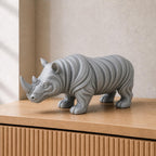 Abstraktes Nashorn – moderne Tier-Skulptur | handbemalt | Made in Germany FehnFactory