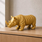 Abstraktes Nashorn – moderne Tier-Skulptur | handbemalt | Made in Germany FehnFactory