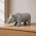 Abstraktes Nashorn – moderne Tier-Skulptur | handbemalt | Made in Germany FehnFactory