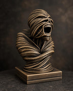 Schreiende Büste mit fließenden Bändern – Horror Skulptur | handbemalt oder gedruckt | Made in Germany FehnFactory