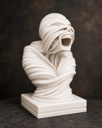 Schreiende Büste mit fließenden Bändern – Horror Skulptur | handbemalt oder gedruckt | Made in Germany FehnFactory