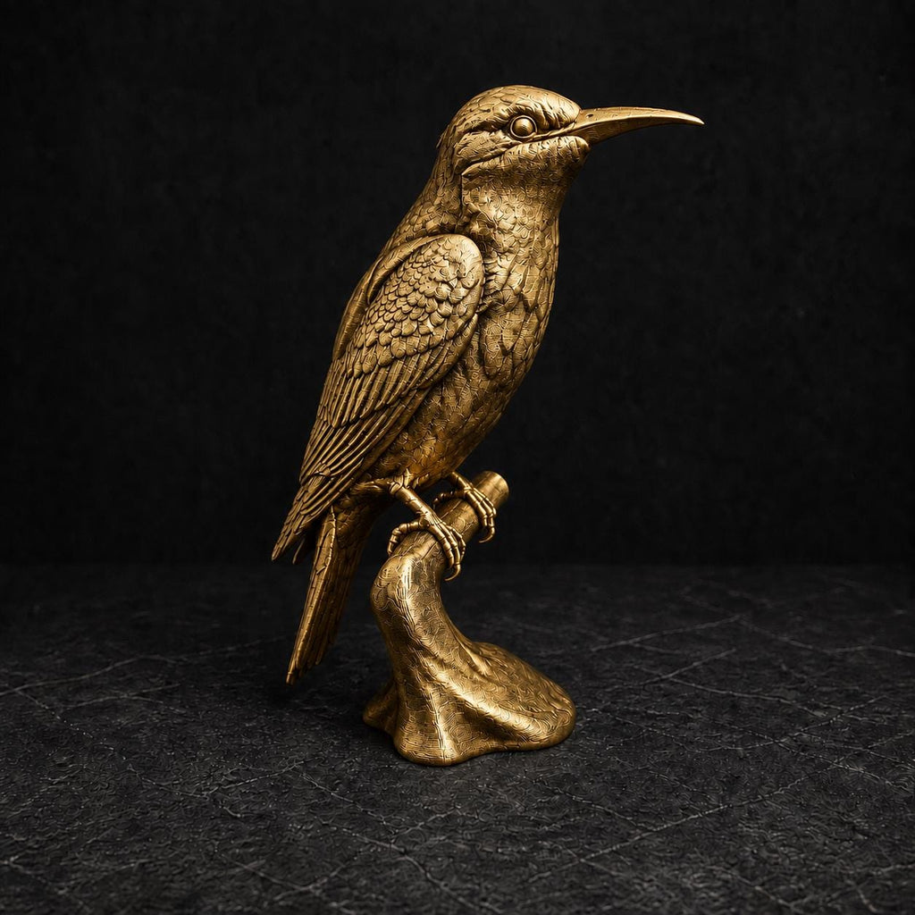 Bienenfresser auf Ast – detailreiche Vogelskulptur | handbemalt oder gedruckt | Made in Germany FehnFactory