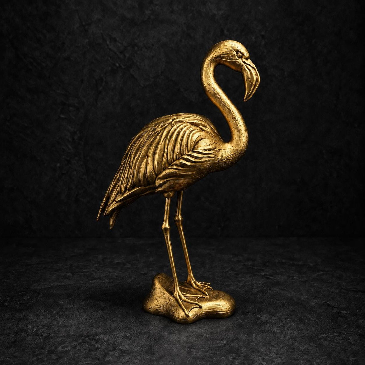 Flamingo mit S-förmigem Hals – elegante Vogelskulptur | handbemalt oder gedruckt | Made in Germany FehnFactory