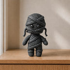 Kleine Mumienfigur in Strickoptik | Halloween-Deko handbemalt oder gedruckt | Made in Germany FehnFactory