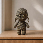 Kleine Mumienfigur in Strickoptik | Halloween-Deko handbemalt oder gedruckt | Made in Germany FehnFactory