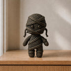 Kleine Mumienfigur in Strickoptik | Halloween-Deko handbemalt oder gedruckt | Made in Germany FehnFactory