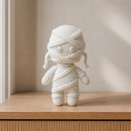 Kleine Mumienfigur in Strickoptik | Halloween-Deko handbemalt oder gedruckt | Made in Germany FehnFactory