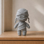 Kleine Mumienfigur in Strickoptik | Halloween-Deko handbemalt oder gedruckt | Made in Germany FehnFactory