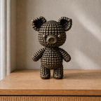 Stehendes Schweinchen in Strickoptik | Tierfigur handbemalt oder gedruckt | Made in Germany FehnFactory