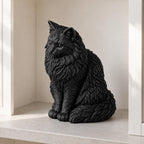 Maine Coon Katze – langhaarige sitzende Katzenskulptur | Made in Germany FehnFactory