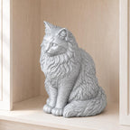 Maine Coon Katze – langhaarige sitzende Katzenskulptur | Made in Germany FehnFactory