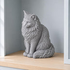 Maine Coon Katze – langhaarige sitzende Katzenskulptur | Made in Germany FehnFactory