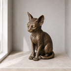 Sphynx Katze – sitzende Ganzkörper-Katzenskulptur | Made in Germany FehnFactory