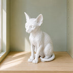Sphynx Katze – sitzende Ganzkörper-Katzenskulptur | Made in Germany FehnFactory