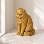 Scottish Fold Katze – sitzende Ganzkörperfigur mit Faltohren | Made in Germany FehnFactory