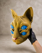 Nekora Maske mit vier Augen und beweglichem Kiefer | 5-farbige Katzen-Cosplay-Maske | PipeCox | Made in Germany FehnFactory