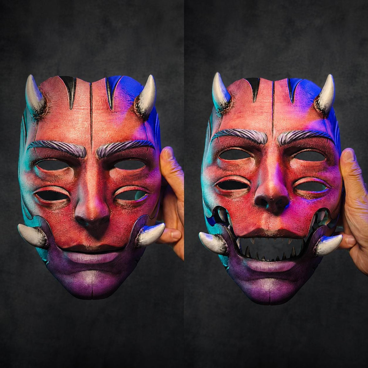 Argos Maske – tragbare Vier-Augen-Cosplay-Maske mit beweglichem Kiefer | 2 Ausführungen | Made in Germany FehnFactory