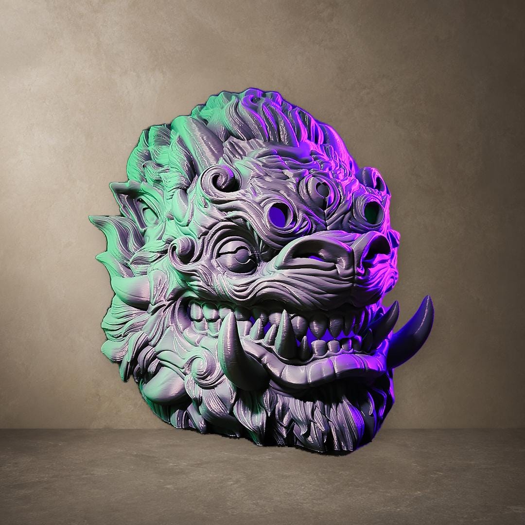 Taowu Maske – handbemalte tragbare Fantasy- & Cosplay-Maske | Pipe Cox Design | Made in Germany FehnFactory