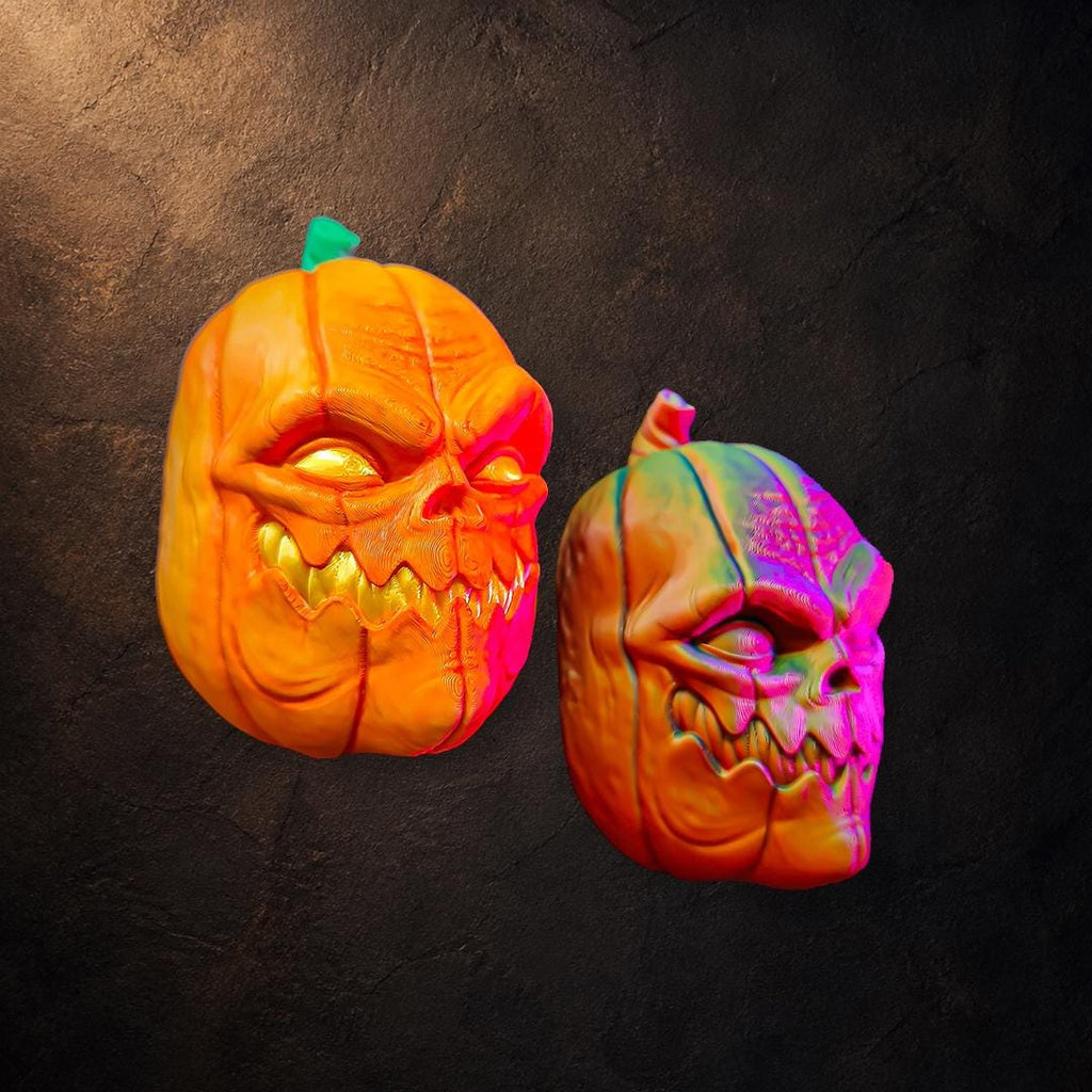 Pumpkin Wall Wanddeko – Kürbis-Schädel | 3MF-Original oder handbemalt | Pipe Cox | Made in Germany FehnFactory
