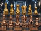 Futuristisches Fahrzeug-Schachfigurenset – komplett 32-teilig | Sci-Fi-Schach | 3 Größen & 12 Farbpaare FehnFactory