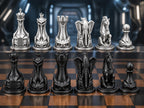 Futuristisches Fahrzeug-Schachfigurenset – komplett 32-teilig | Sci-Fi-Schach | 3 Größen & 12 Farbpaare FehnFactory