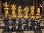 Nekromanten-Schachfigurenset – komplett 32-teilig | Gotisches Staunton-Schach | 3 Größen & 12 Farbpaare | Made in Germany FehnFactory